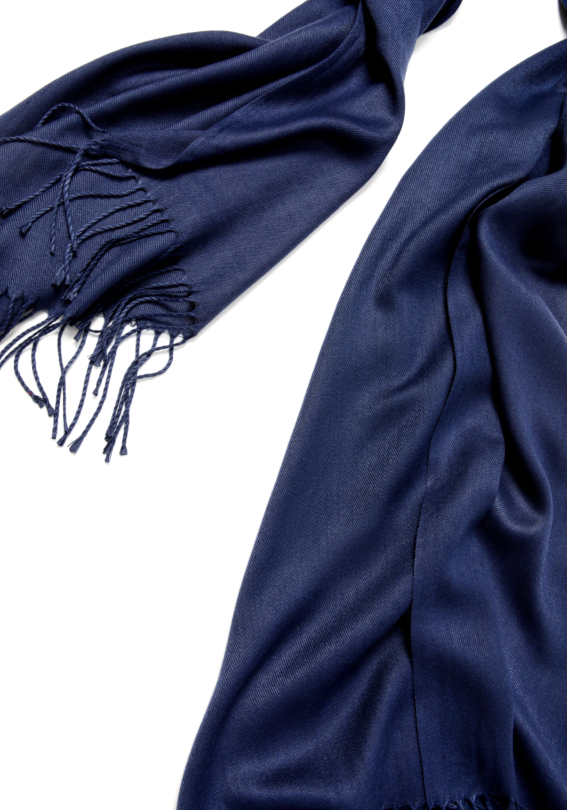 Палантин с бахромой "Амелия" Cashmere, цвет синий, размер универсальный - фото 2