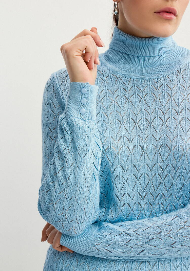 Свитер ажурный шир.  750, рис. 27