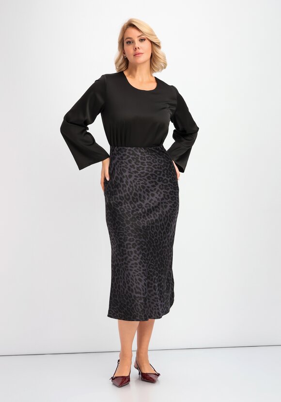 Юбка длины миди с шелком шир.  580, рис. 10