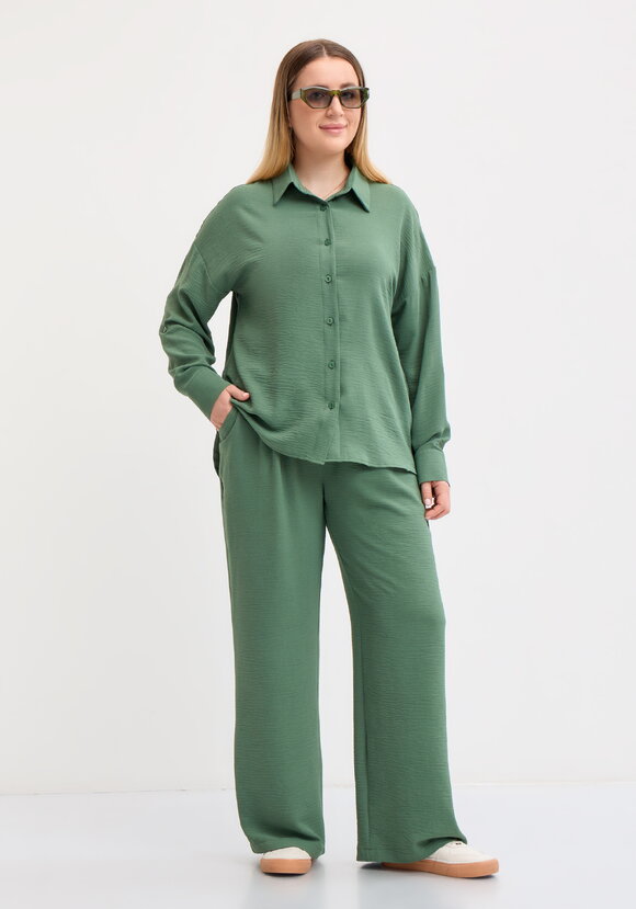 Брюки широкие на резинке по талии шир.  580, рис. 6