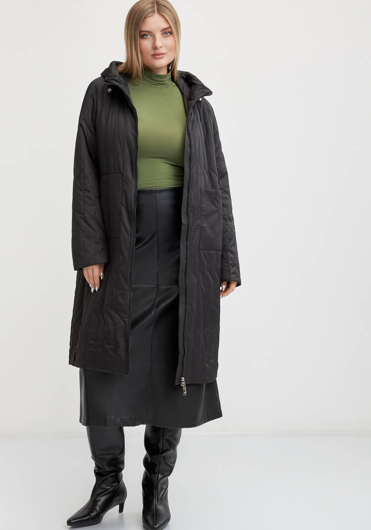 Пальто с фигурной стежкой Стефания шир.  750, рис. 25