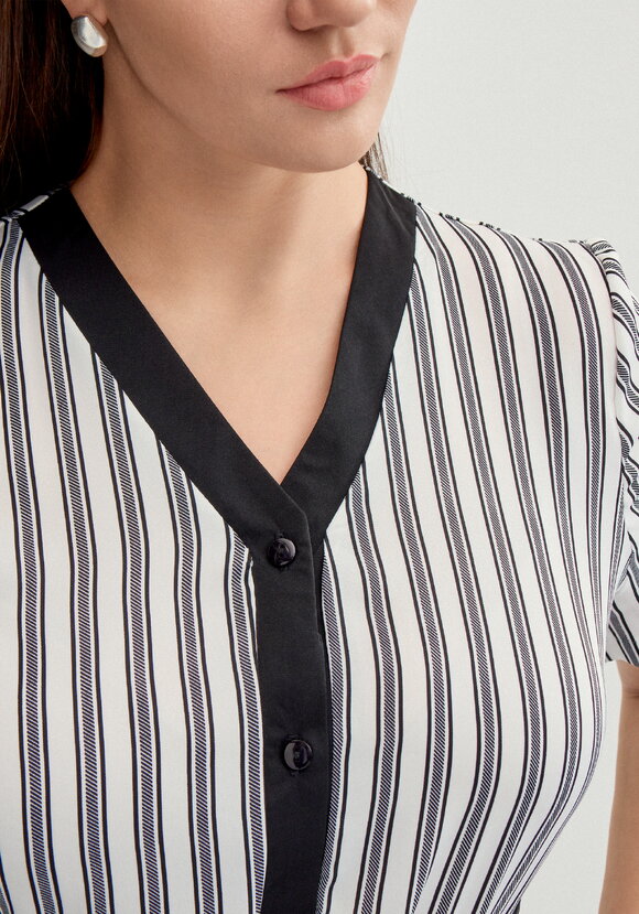 Платье в полоску с контрастной окантовкой шир.  580, рис. 13