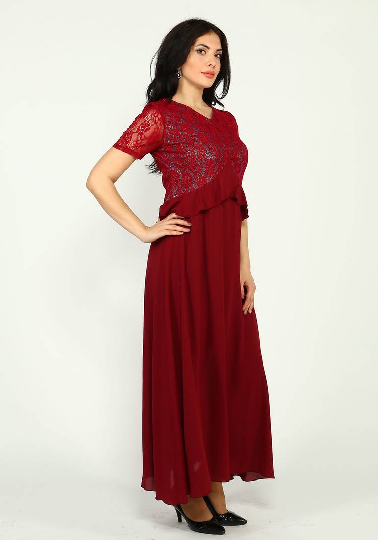 Платье с кружевом длиной макси шир.  750, рис. 7