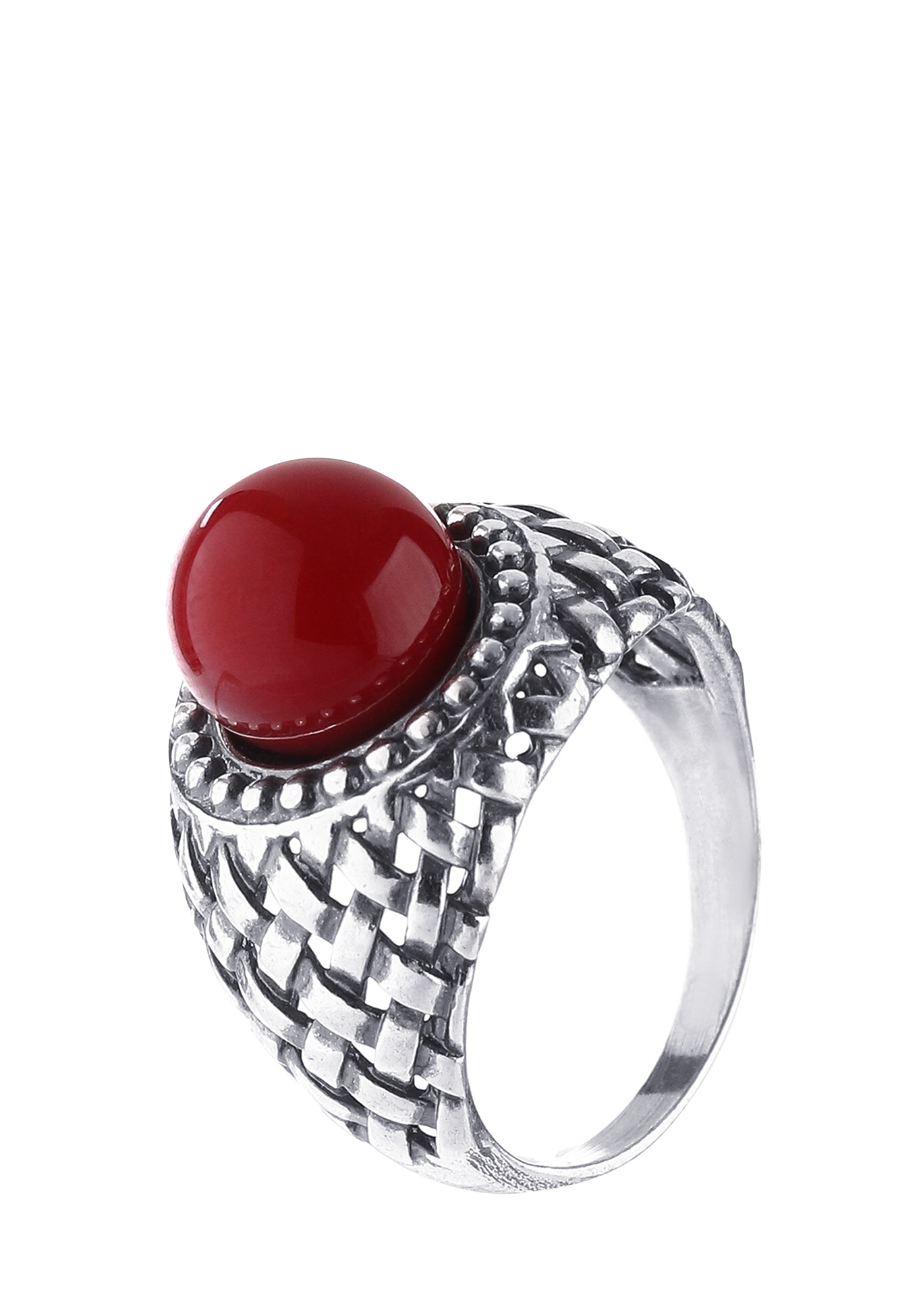 Комплект "Коралловая мечта" Apsara, размер 17, цвет красный перстень - фото 4