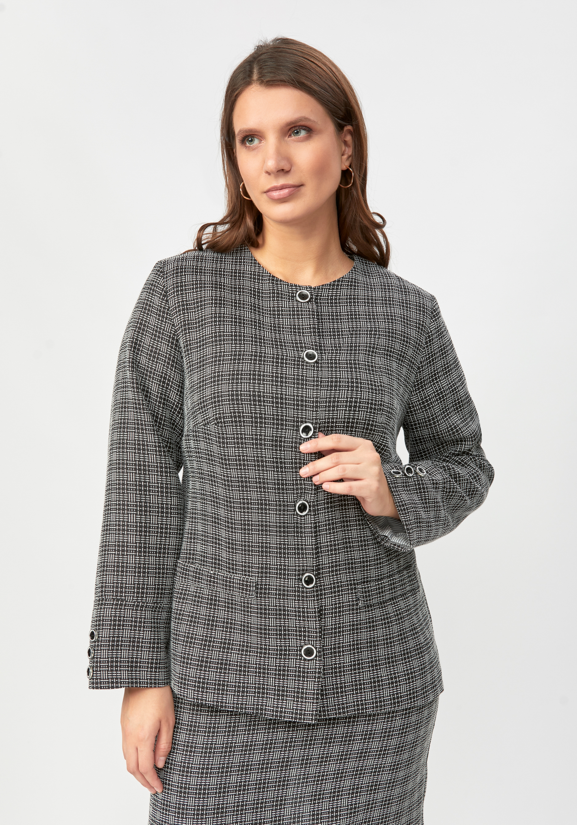 Жакет на пуговицах из трикотажной ткани