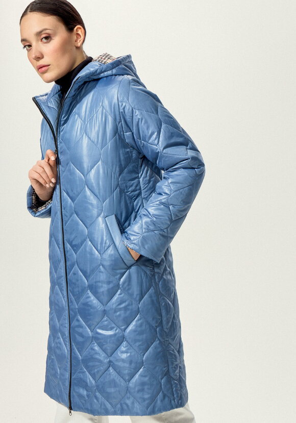 Куртка прямого кроя с капюшоном на молнии шир.  580, рис. 17