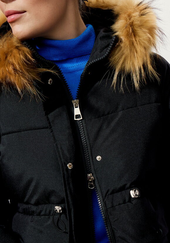 Пальто с меховой опушкой по капюшону шир.  580, рис. 24