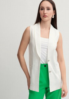 Жилет изо льна на пуговицах