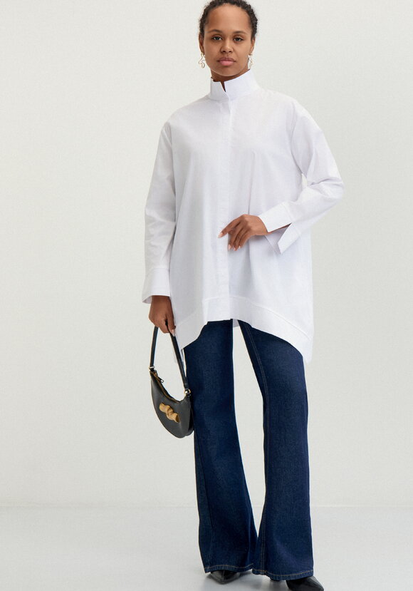 Рубашка с отложным воротом стойкой шир.  580, рис. 26