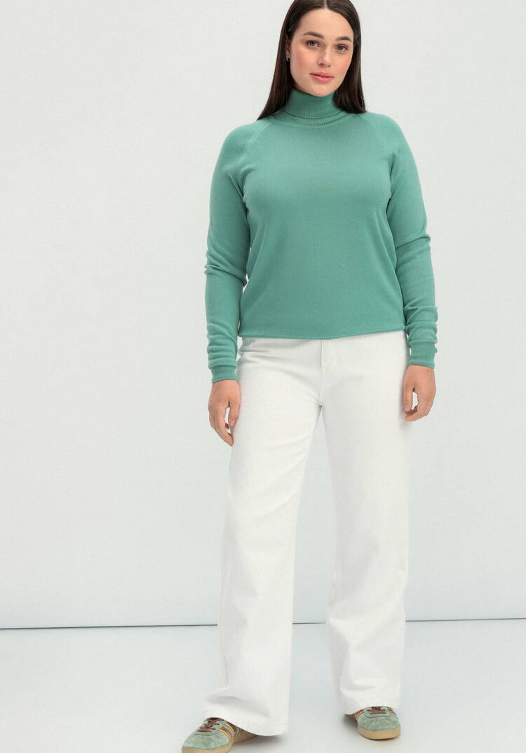 Джемпер прямого силуэта с высоким воротом шир.  750, рис. 24