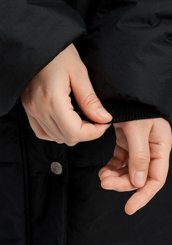 Пальто удлиненное с меховым капюшоном шир.  580, рис. 27