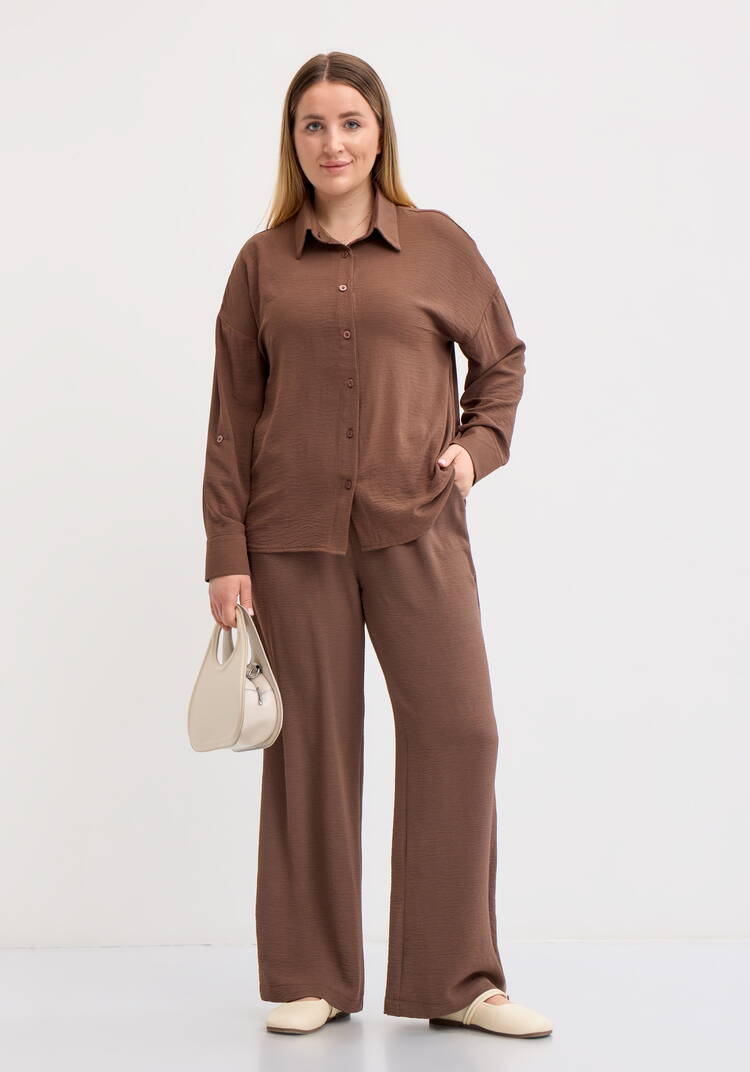 Брюки широкие на резинке по талии шир.  750, рис. 25