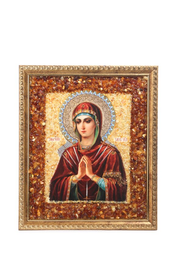 Икона Янтарная Неувядаемый цвет 14х17см. шир.  580, рис. 2