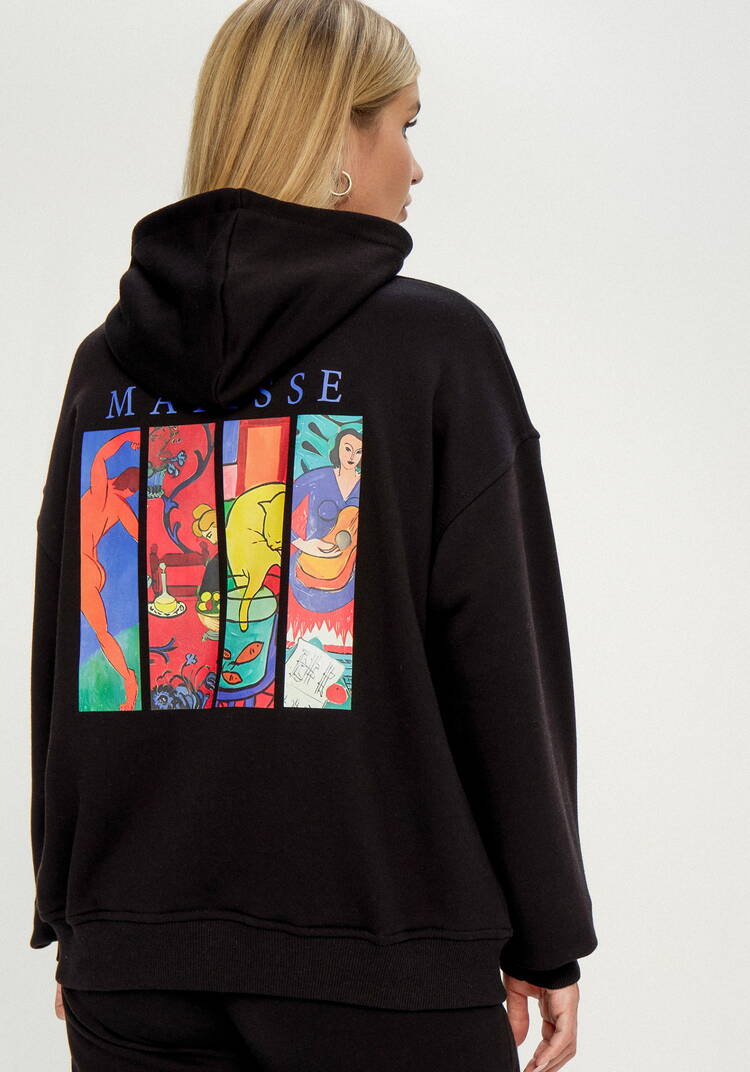 Худи свободного кроя с принтом на спине шир.  750, рис. 14