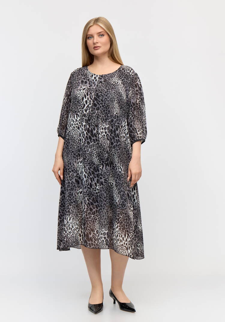 Туника с леопардовым принтом свободного кроя шир.  750, рис. 10