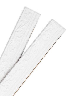 Гибкий плинтус Вензеля белый, 2 шт.
