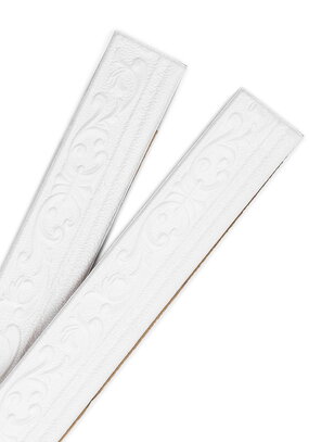 Гибкий плинтус Вензеля белый, 2 шт.