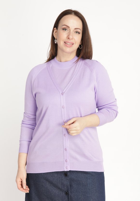 Кардиган с V-образным вырезом шир.  580, рис. 31