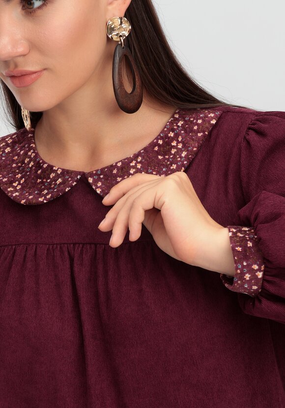 Платье из микровельвета ярусное шир.  580, рис. 5