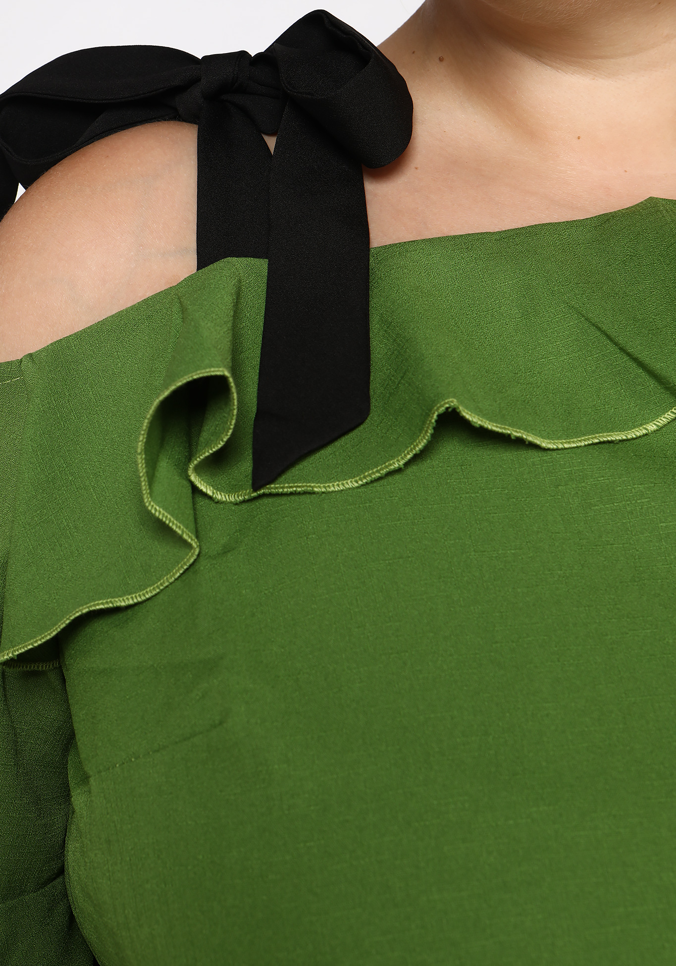 Блузка "Дивный уикенд" Bianka Modeno, размер 48, цвет зелёный - фото 4