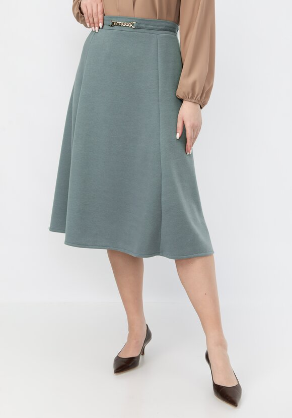 Юбка А-силуэта с защипами шир.  580, рис. 1