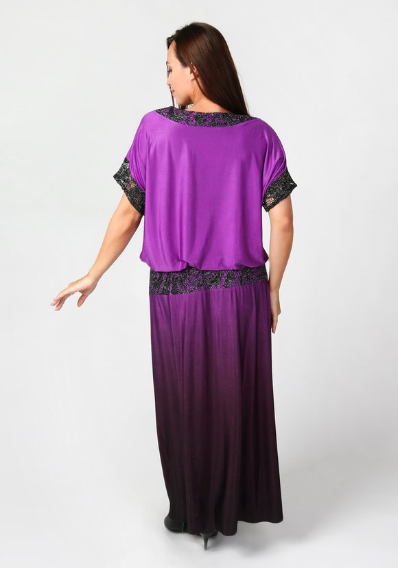 Платье с ажурной отделкой и блестками шир.  580, рис. 2