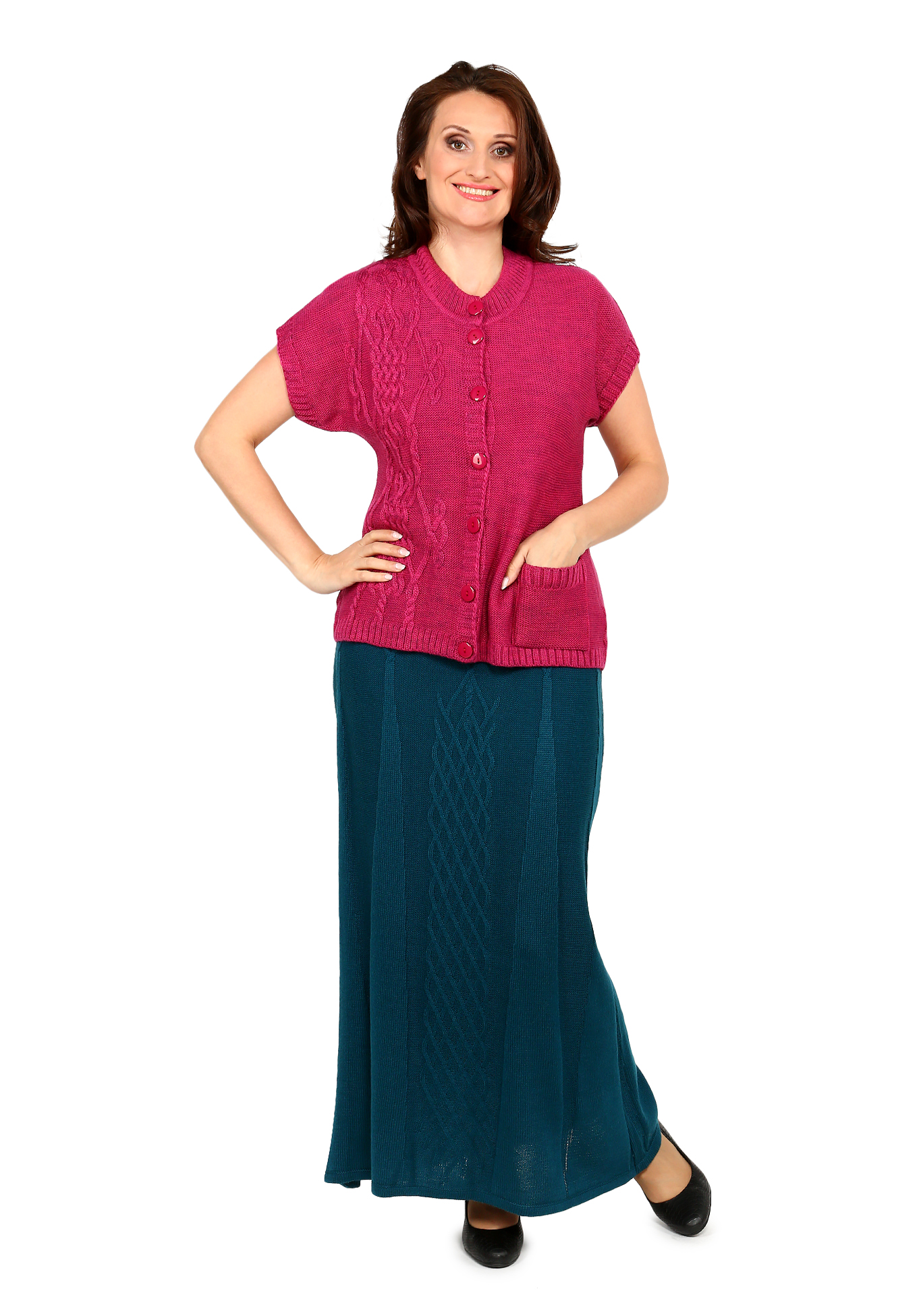 Жакет с коротким рукавом и карманом Milana Style, размер 50 - фото 1
