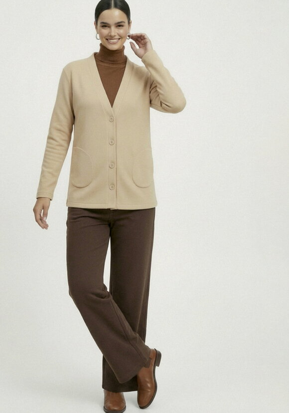 Кардиган на пуговицах утепленный шир.  580, рис. 19