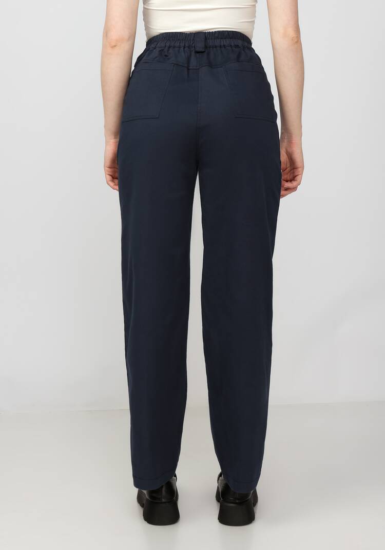 Брюки прямые с рельефами и отстрочками шир.  750, рис. 3