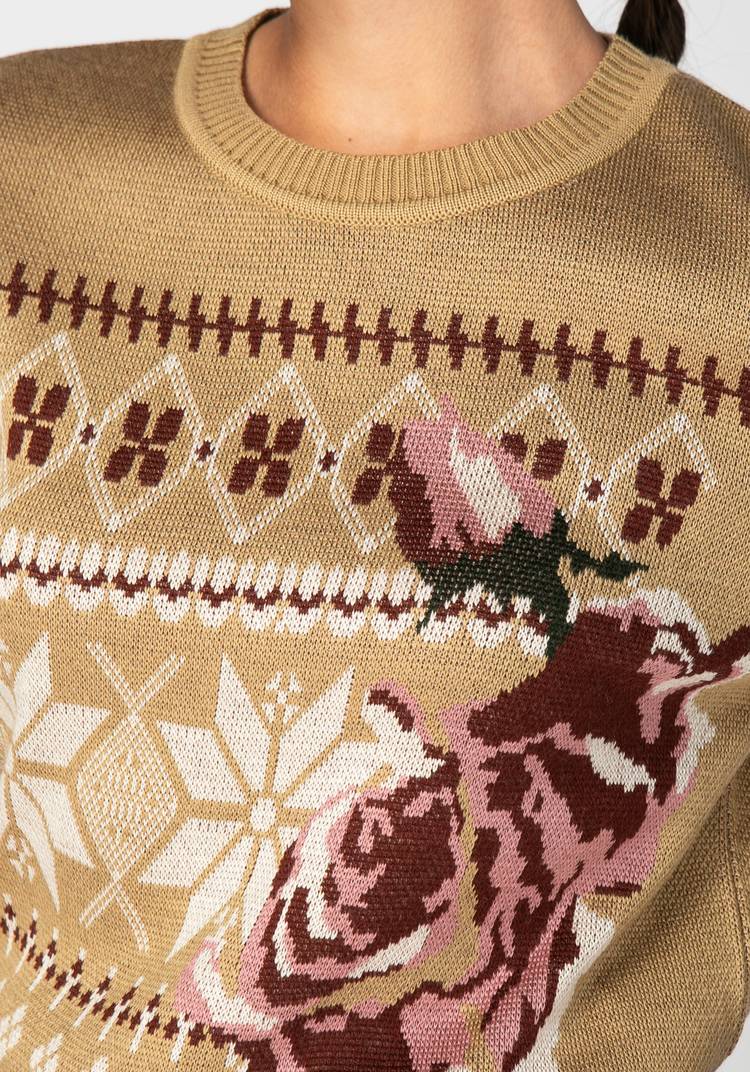 Джемпер женский с крупной розой шир.  750, рис. 6