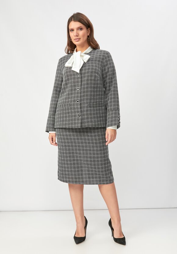 Пиджак на пуговицах из трикотажной ткани шир.  580, рис. 2