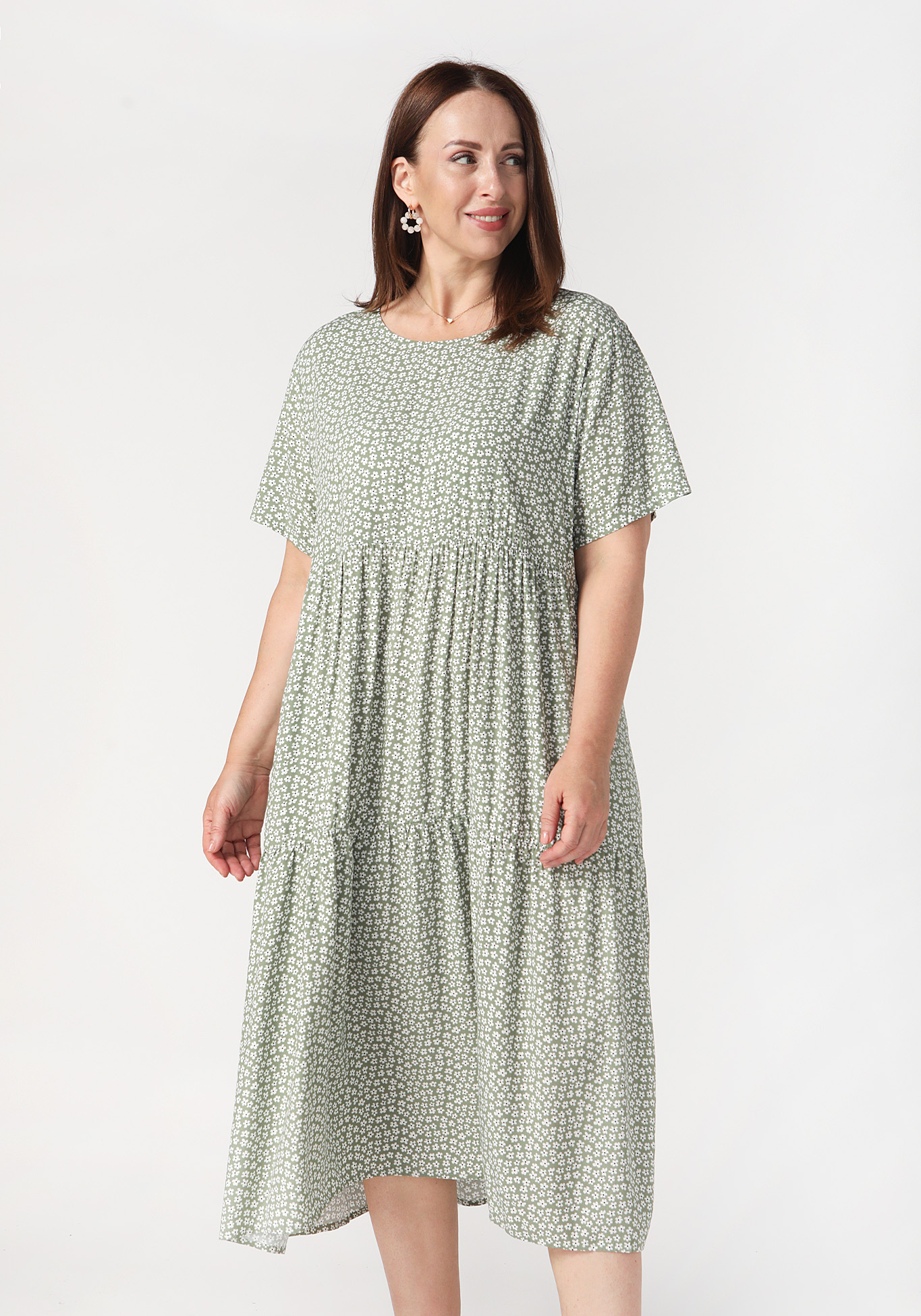 Платье "Олеся", цвет хаки, размер 52 - фото 7