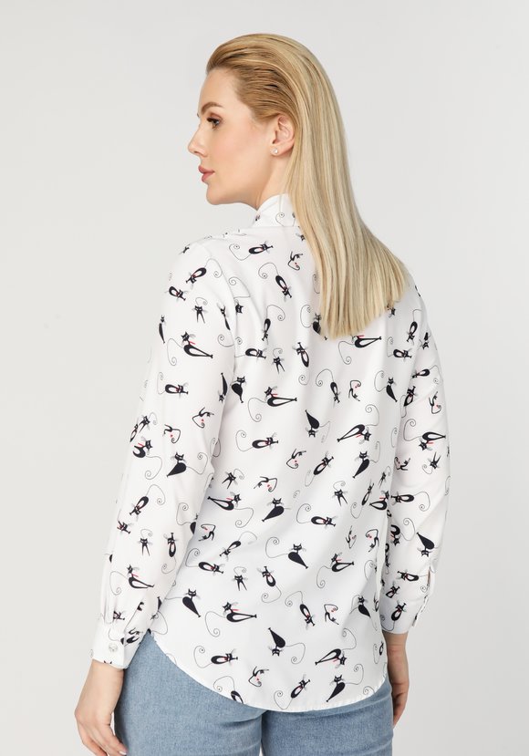 Рубашка женская с принтом шир.  580, рис. 10