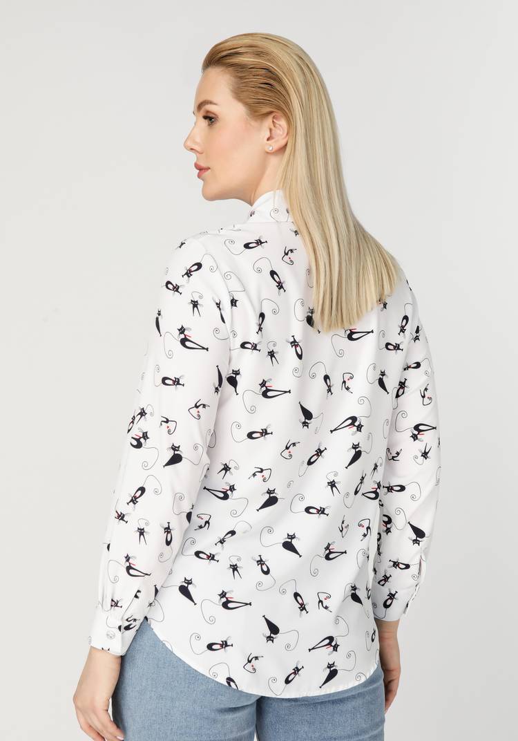 Рубашка женская с принтом шир.  750, рис. 10