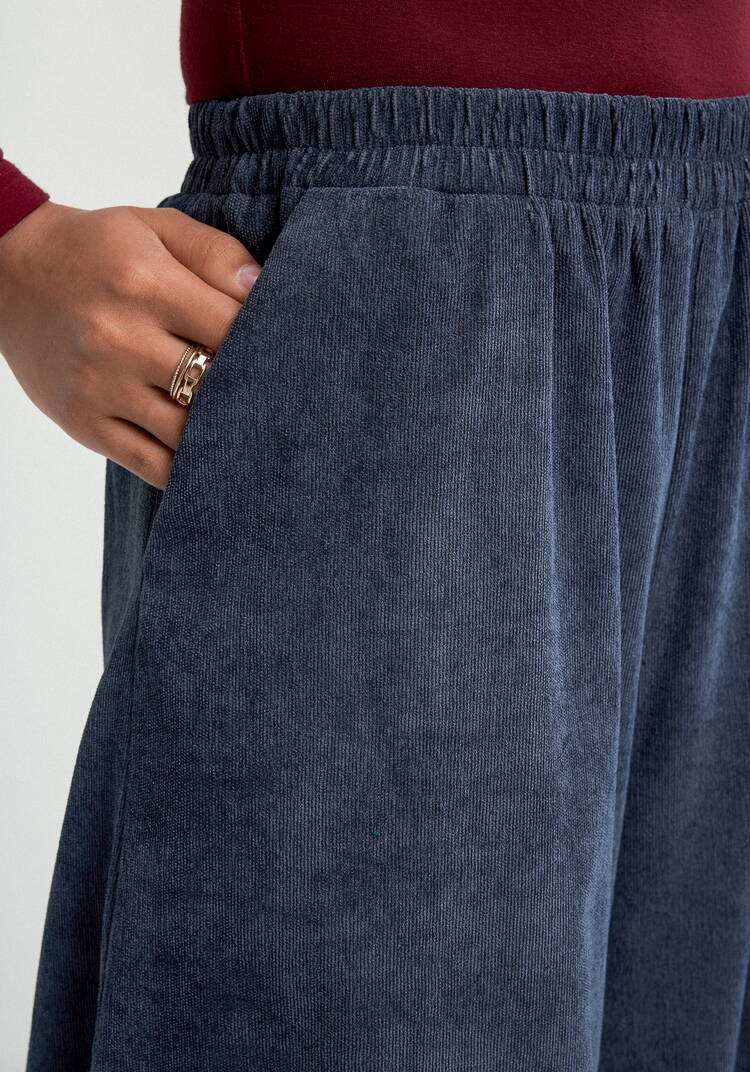 Юбка-брюки из микровельвета шир.  750, рис. 22