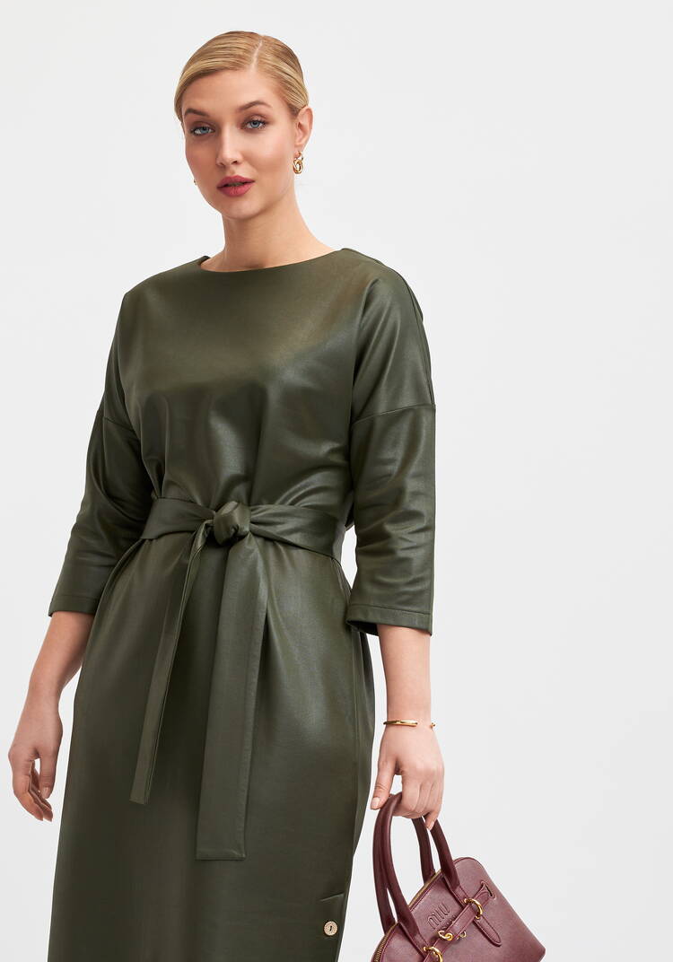 Платье с разрезами из трикотажа под кожу шир.  750, рис. 2