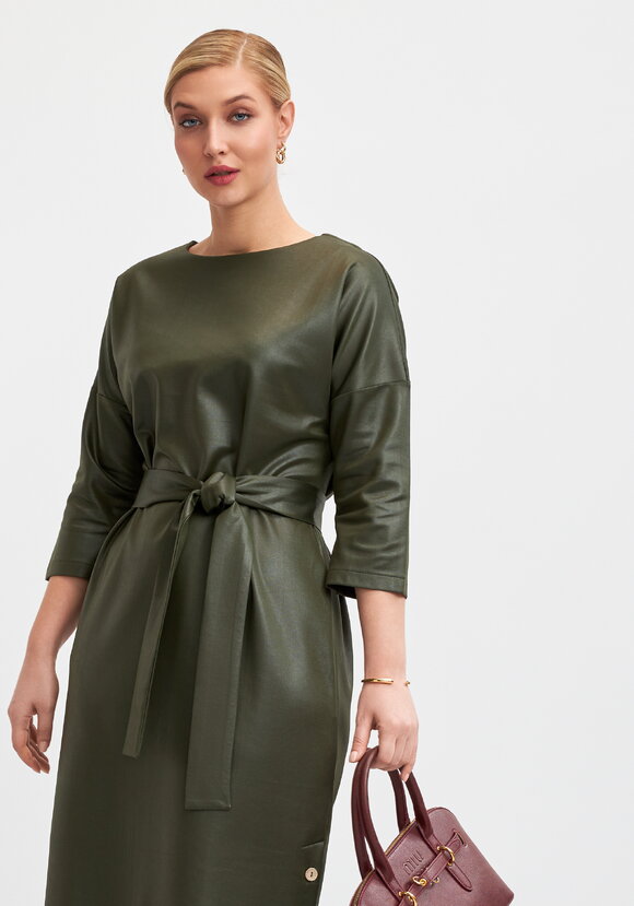 Платье с разрезами из трикотажа под кожу шир.  580, рис. 2