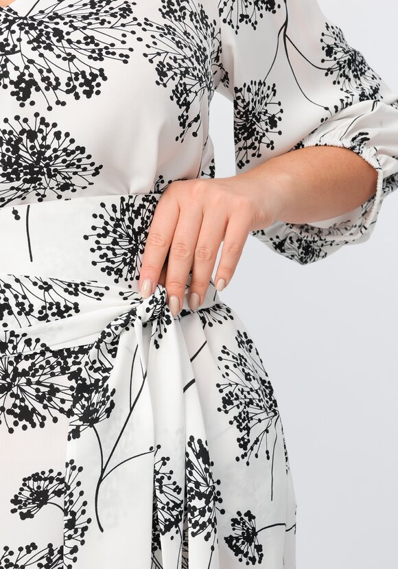 Платье с цветочным принтом с рукавом фонарик шир.  580, рис. 17