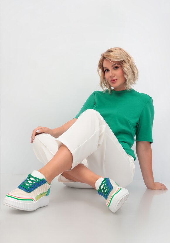 Кроссовки женские Мультиколор шир.  580, рис. 7