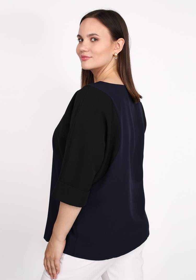 Блуза комбинированная оверсайз шир.  750, рис. 10