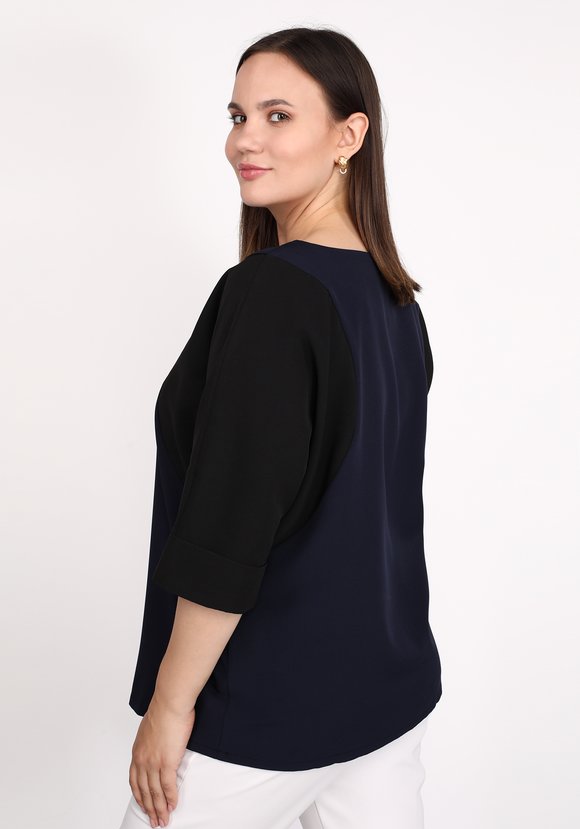 Блуза комбинированная оверсайз шир.  580, рис. 10