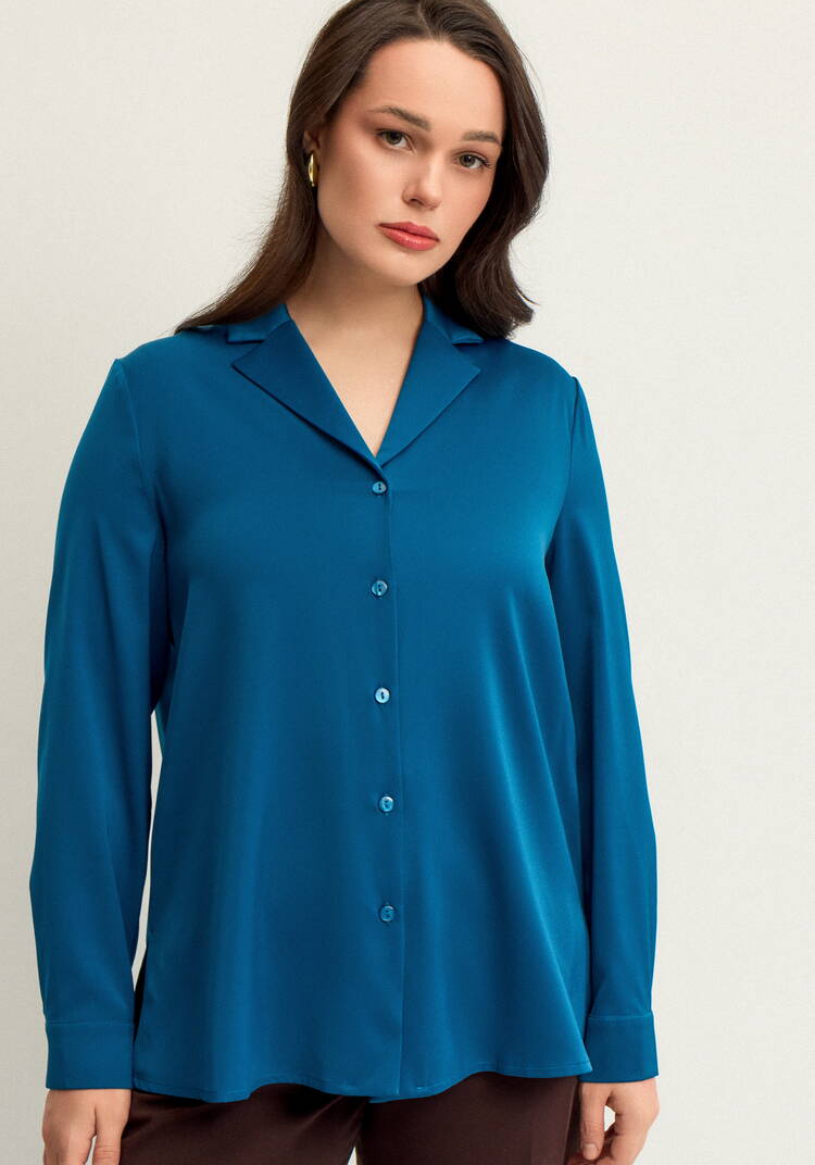 Блуза шелковая с отложным воротом шир.  750, рис. 12