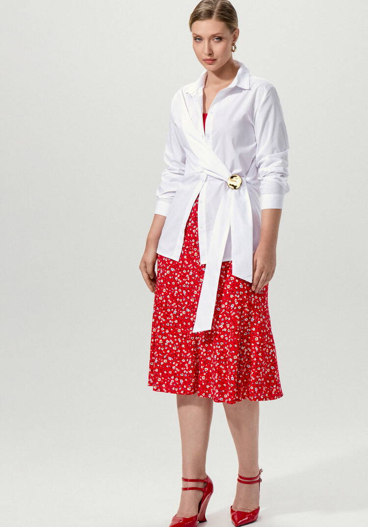 Юбка миди с цветочным принтом шир.  750, рис. 6