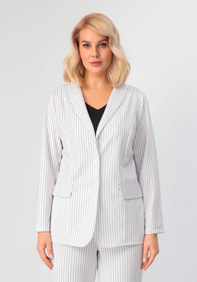 Пиджак однобортный в полоску шир.  750, рис. 14