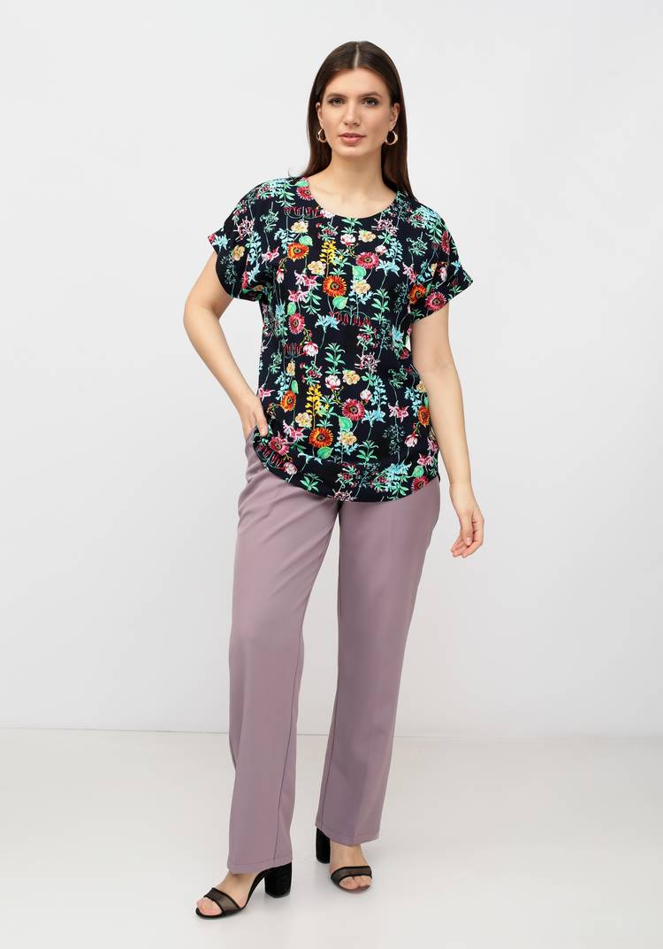 Блуза с цветочным рисунком шир.  750, рис. 2