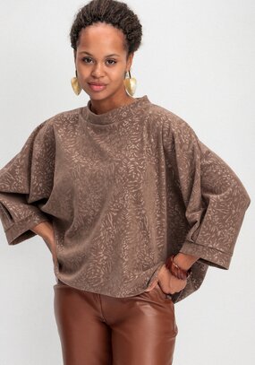 Блуза свободного кроя с рукавом 7/8