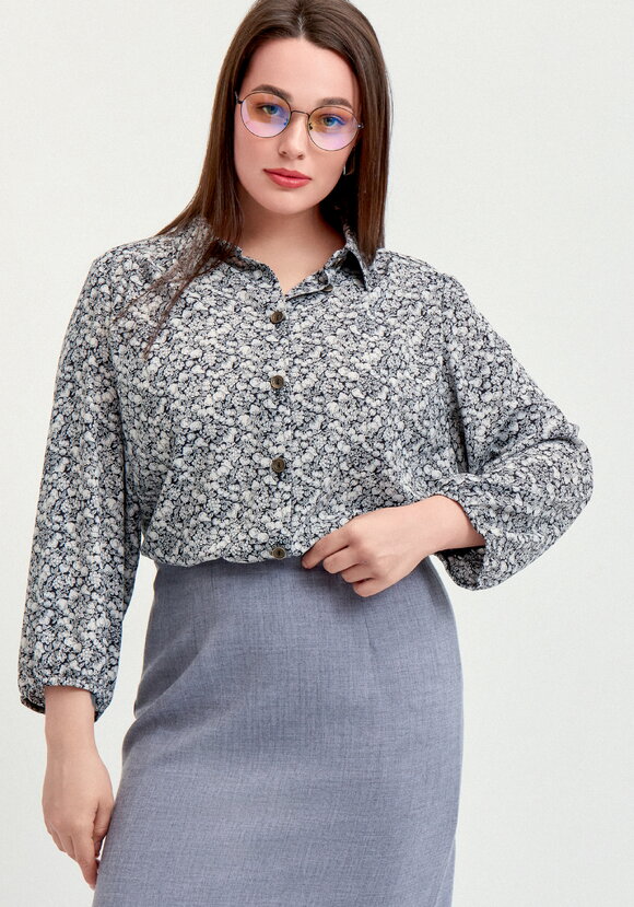 Блуза со складкой по спинке шир.  580, рис. 1