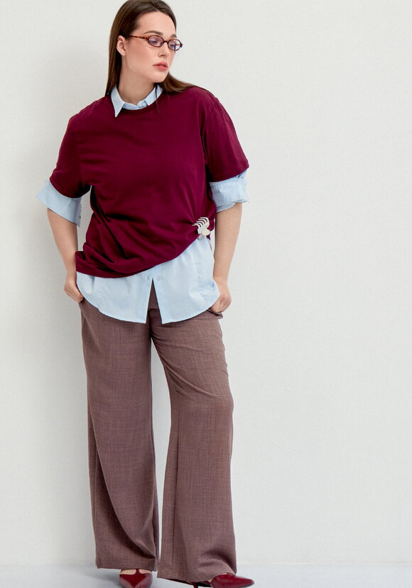 Брюки прямые свободные на резинке шир.  580, рис. 9