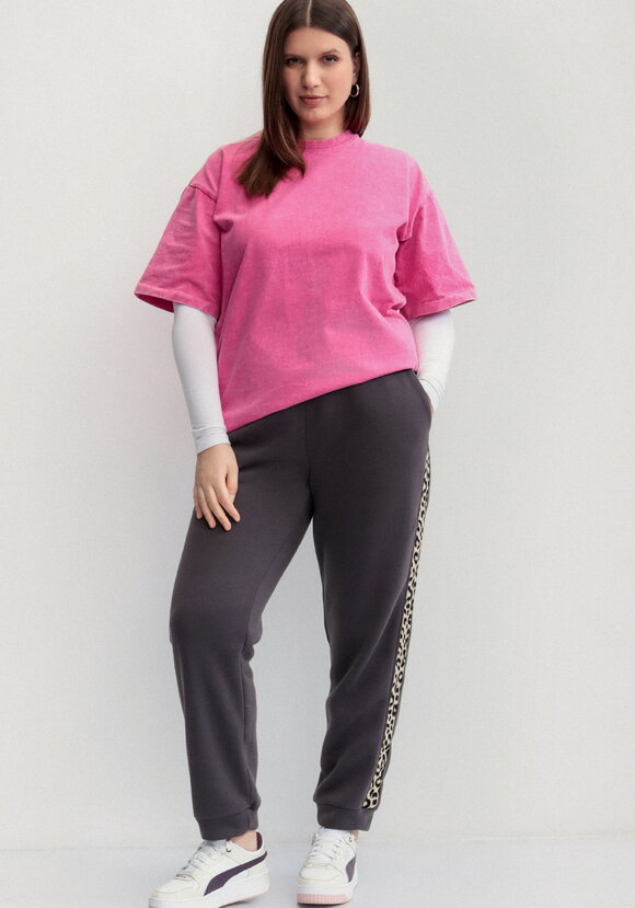 Брюки с леопардовыми лампасами шир.  580, рис. 36