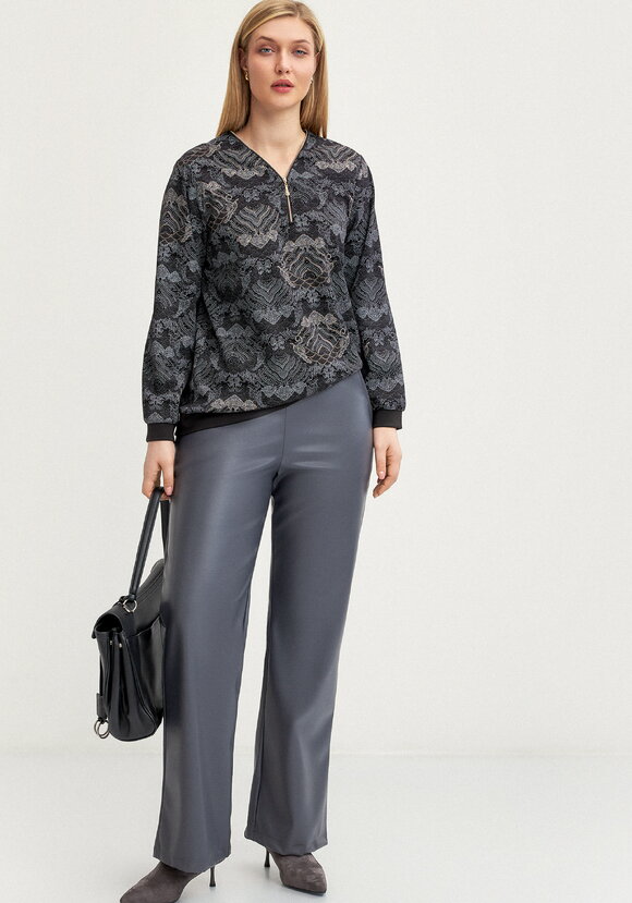 Блуза на молнии из трикотажа шир.  580, рис. 10